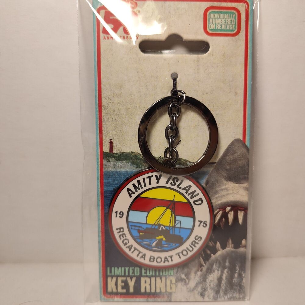 Jaws Amity Island Regatta Boat Tours Keychain Official Limited Edition Keyring